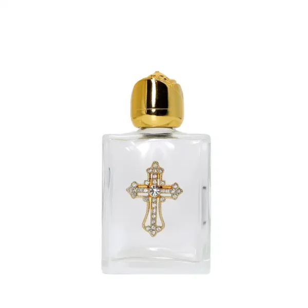 Holy Water Bottle with Diamond Cross, 15ml Holy Water Container, Gift Handwashing Gift