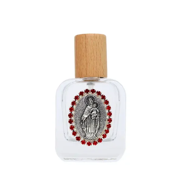 Red diamonds 30ml glass handmade spray nozzle holy water bottle